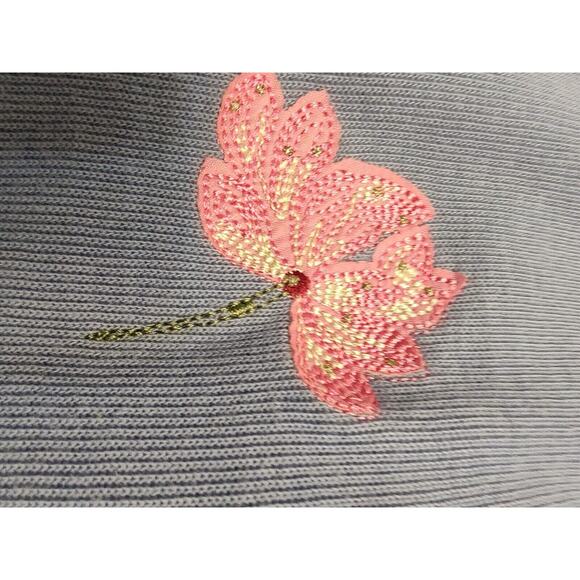 Lighthouse Apparel Soft Blue Jacket With Flowers on front women's size XL - Picture 4 of 11